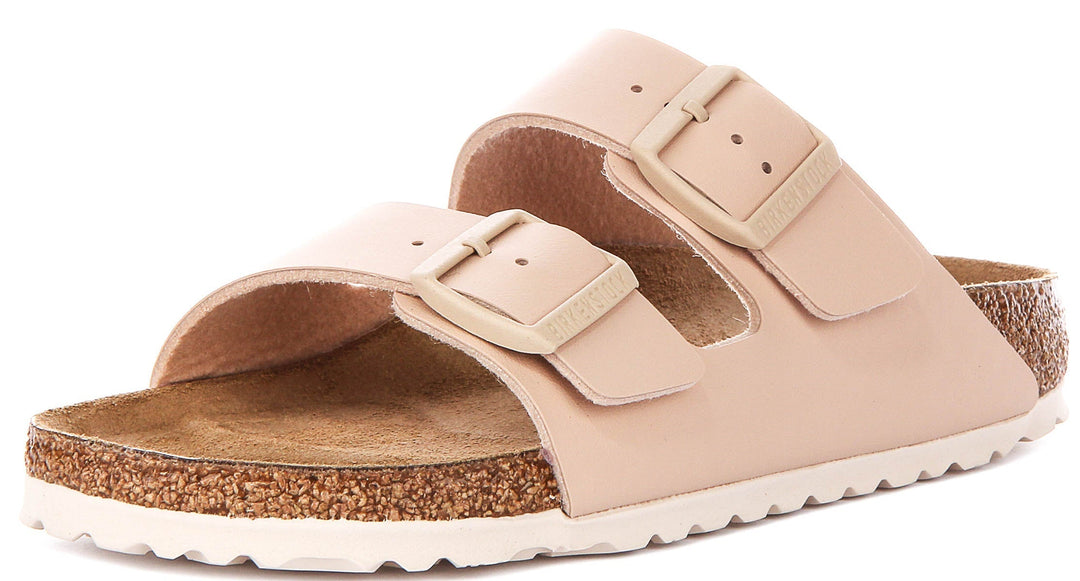 Birkenstock Arizona Sandals | Beige Birko-Flor for Women - Narrow Fit