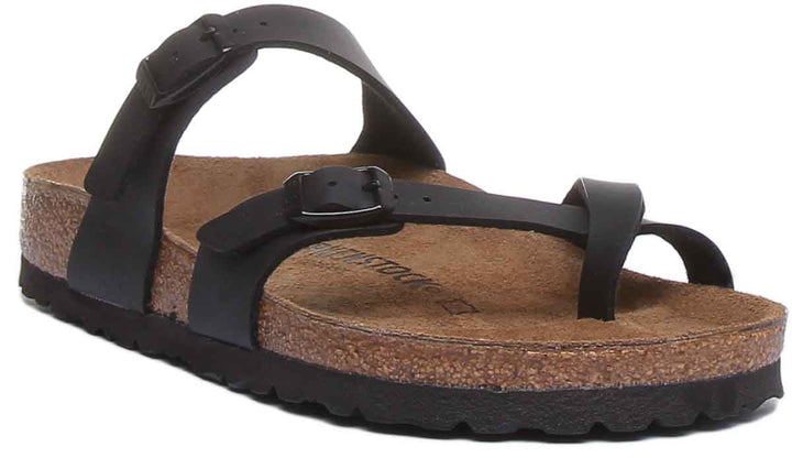 Birkenstock Mayari Sandals | Black Birko-Flor - Metallic Finish for Women