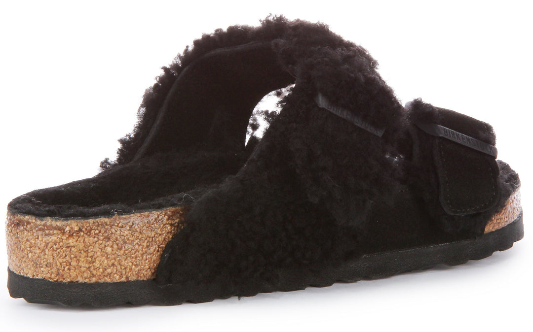 Birkenstock Arizona Sandals | Black genuine leather - Split-Tone Finish for Women