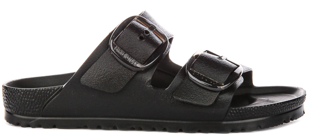 Birkenstock Arizona Sandals | Black EVA - Big Buckle for Women - Narrow Fit