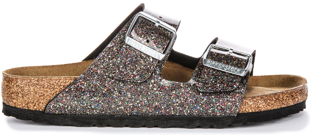 Birkenstock Arizona Sandals | Black Birko-Flor - Multi-Tone for Kids