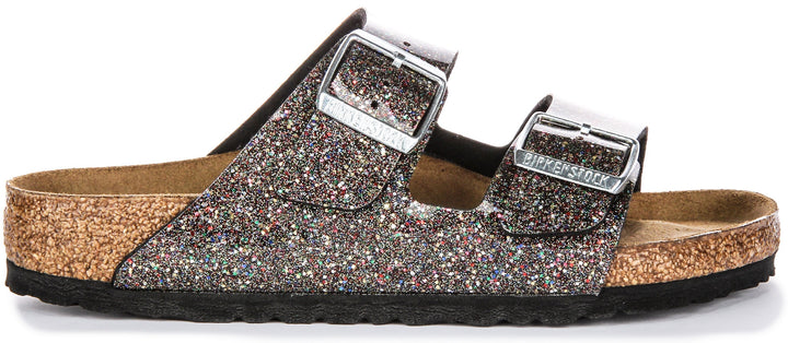 Birkenstock Arizona Sandals | Black Birko-Flor - Multi-Tone for Kids