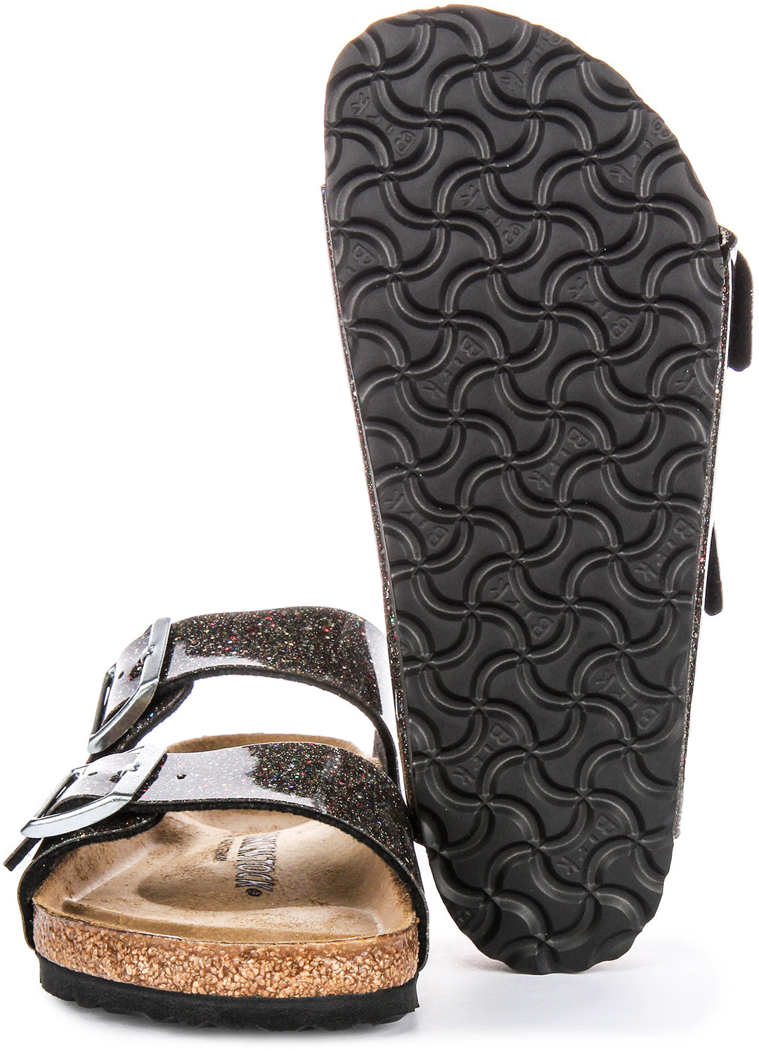 Birkenstock Arizona Sandals | Black Birko-Flor - Multi-Tone for Kids