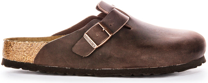 Birkenstock Boston Clogs | Brown genuine leather for Men and Women