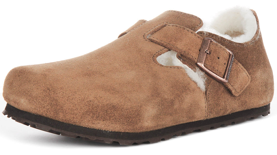Birkenstock London Clogs | Brown suede leather for Women