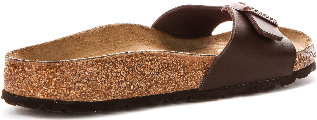 Birkenstock Madrid Sandals | Dark Brown Birko-Flor for Women - Narrow Fit