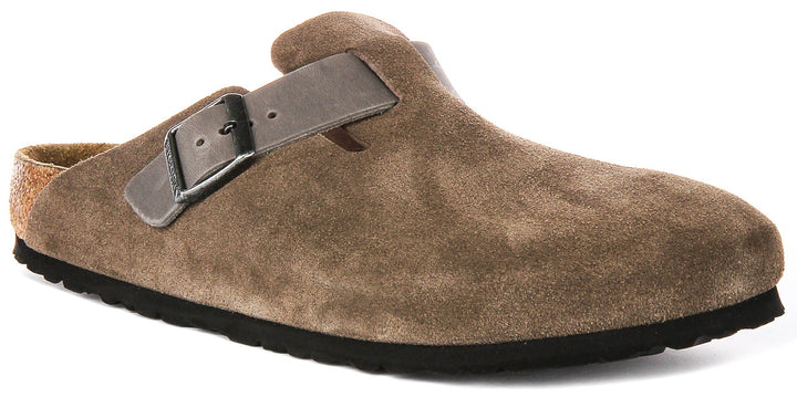 Birkenstock Boston Clogs | Brown Birko-Flor for Men and Women