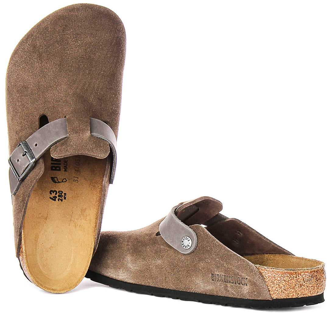 Birkenstock Boston Clogs | Brown Birko-Flor for Men and Women