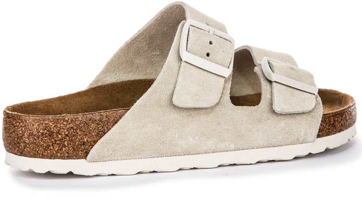 Birkenstock Arizona Sandals | Light Grey Birko-Flor for Women - Regular Fit
