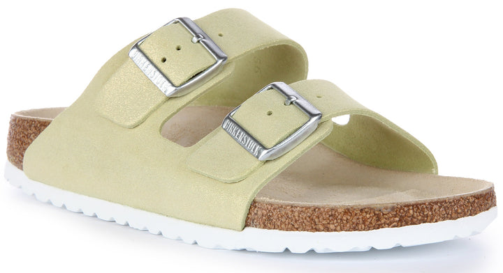 Birkenstock Arizona Sandals | Light Green suede leather for Men and Women