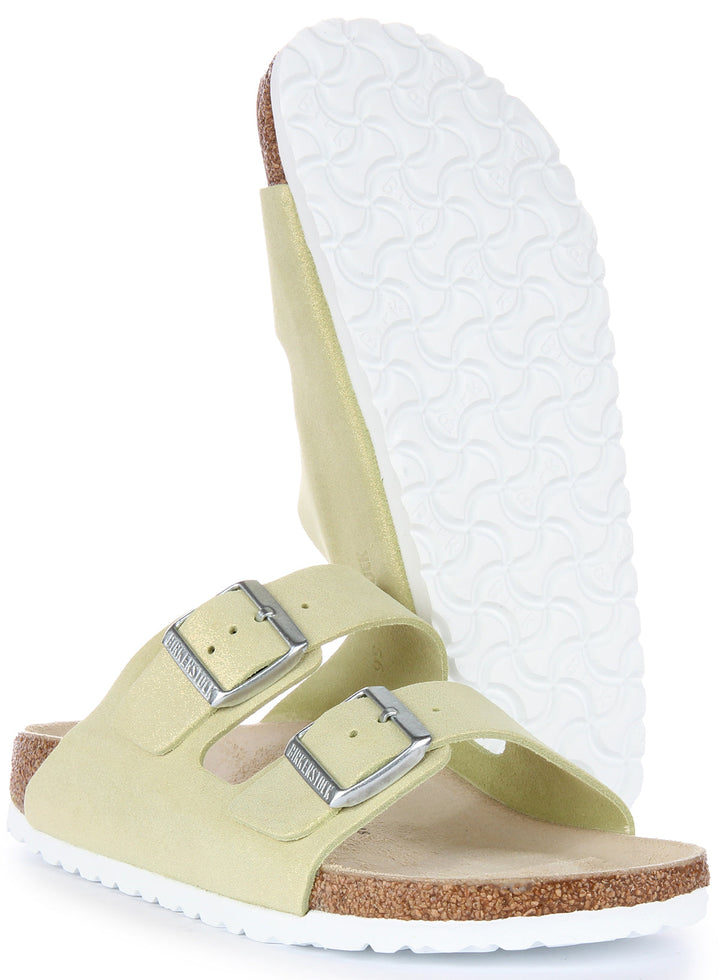 Birkenstock Arizona Sandals | Light Green suede leather for Men and Women