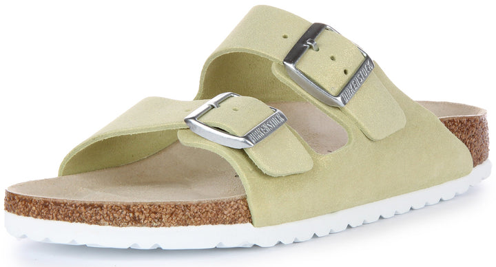 Birkenstock Arizona Sandals | Light Green suede leather for Men and Women
