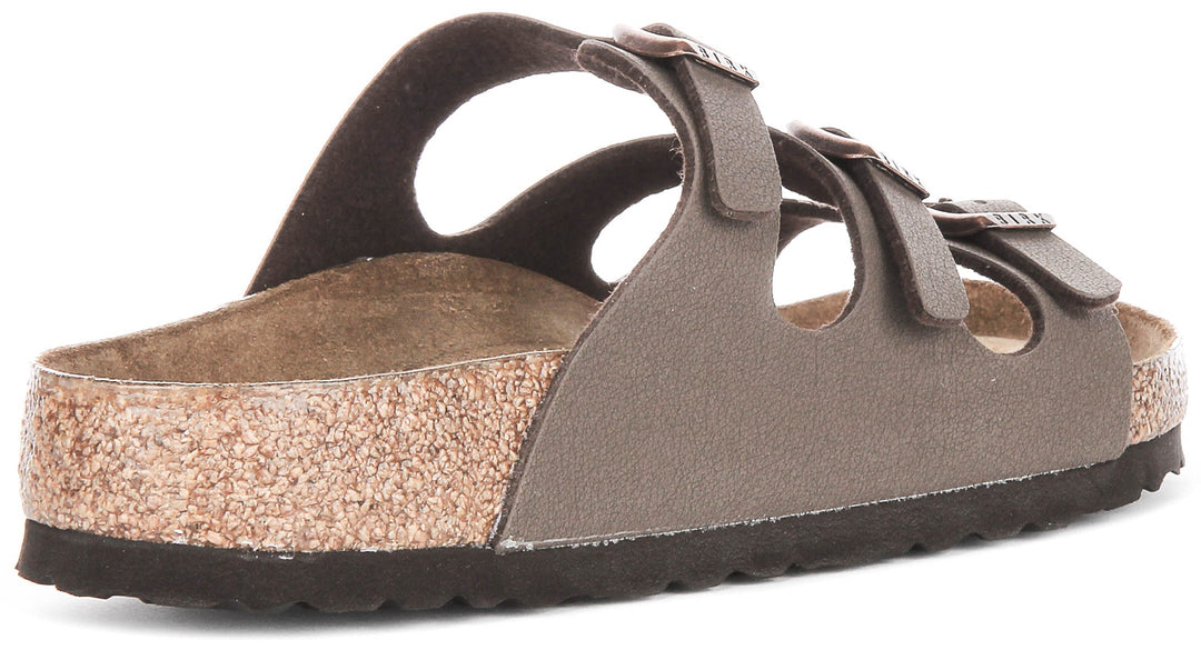 Birkenstock Florida Sandals | Mocha genuine leather - Soft Footbed for Women - Regular Fit
