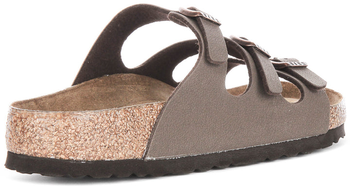 Birkenstock Florida Sandals | Mocha genuine leather - Soft Footbed for Women - Regular Fit