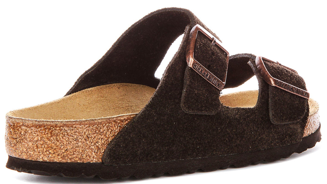 Birkenstock Arizona Sandals | Mocha suede leather for Men and Women - Regular Fit