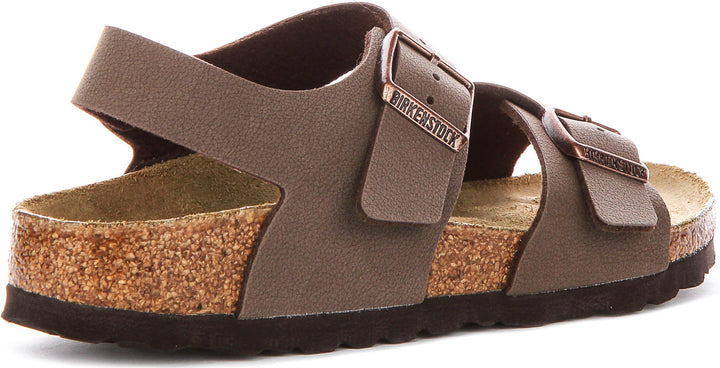 Birkenstock New York Shoes | Mocha Birko-Flor for Kids - Narrow Fit
