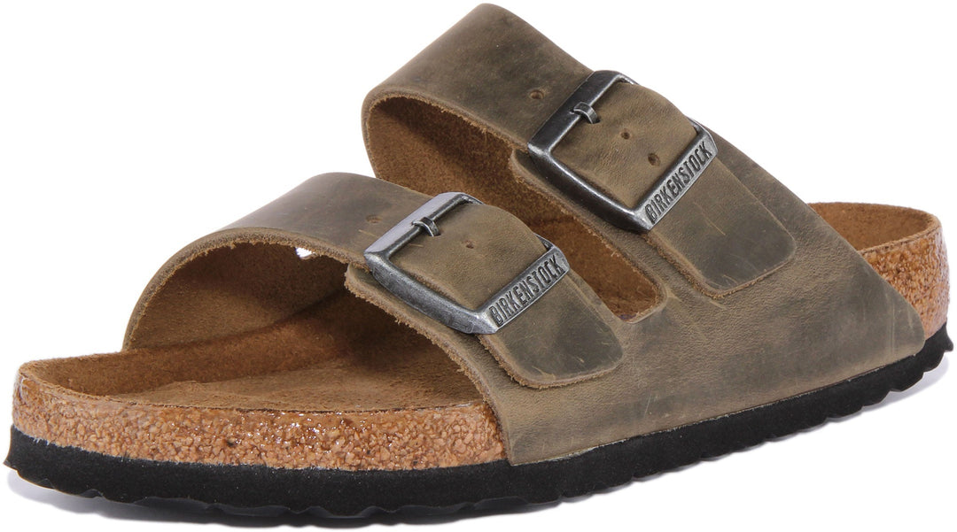 Birkenstock Arizona Sandals | Olive nubuck leather for Women