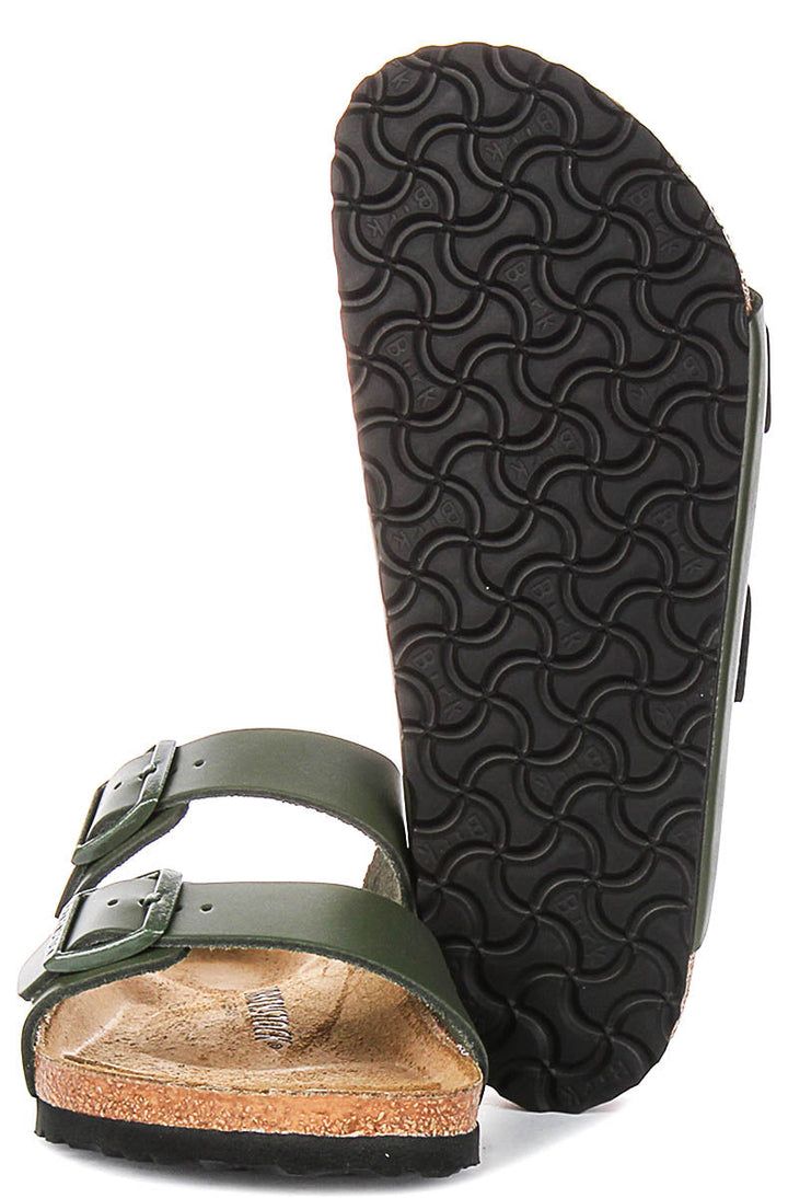 Birkenstock Arizona Sandals | Olive Green Birko-Flor for Men and Women - Regular Fit