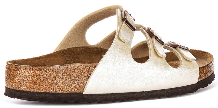 Birkenstock Florida Sandals | Pearl White Birko-Flor for Women - Regular Fit