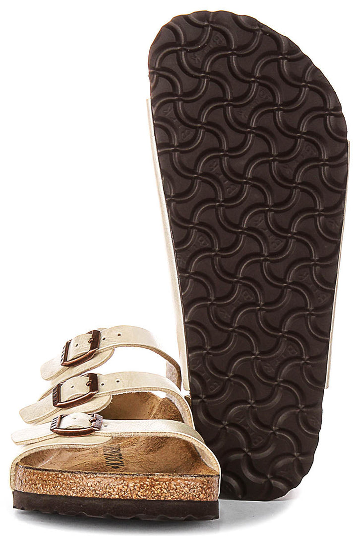 Birkenstock Florida Sandals | Pearl White Birko-Flor for Women - Regular Fit