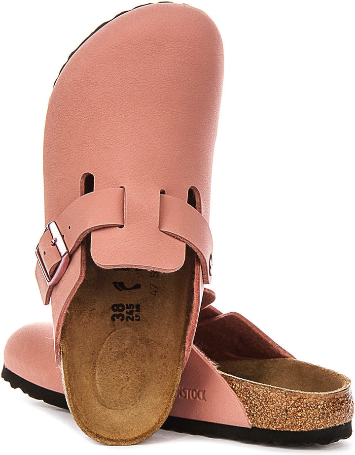 Birkenstock Boston Clogs | Pink Birko-Flor for Kids - Narrow Fit