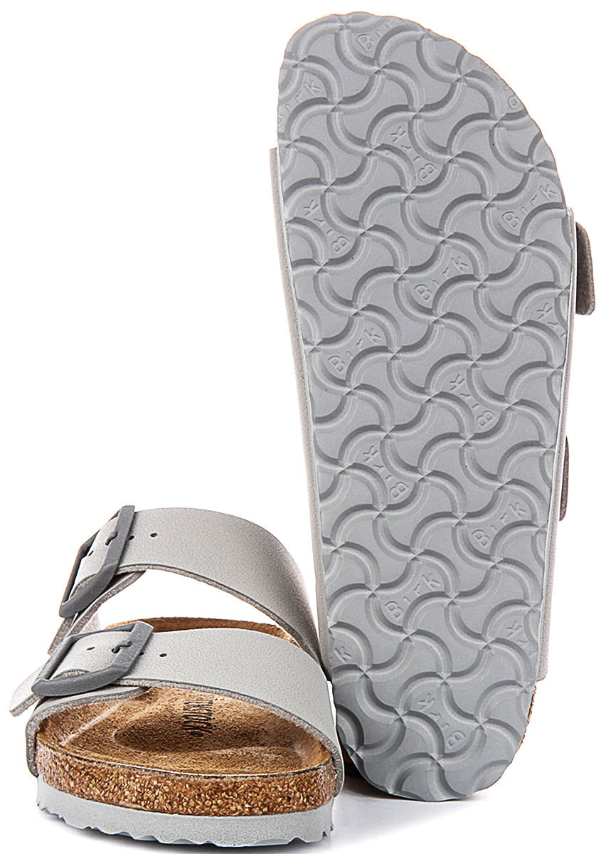 Birkenstock Arizona Sandals | Stone Birko-Flor for Women - Narrow Fit