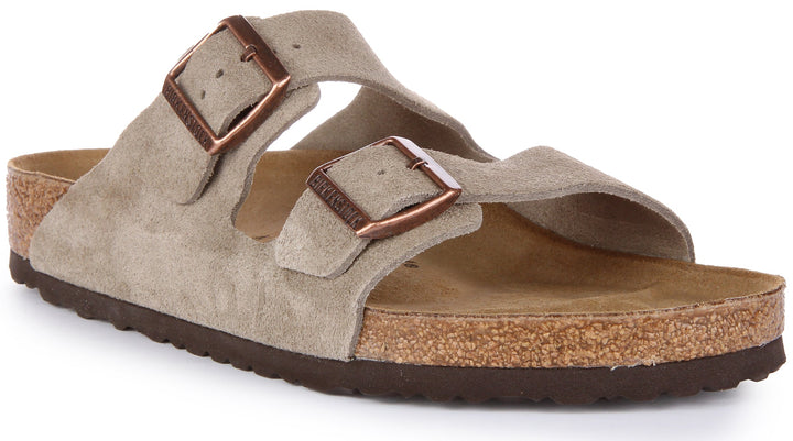 Birkenstock Arizona Sandals | Taupe suede leather for Men and Women