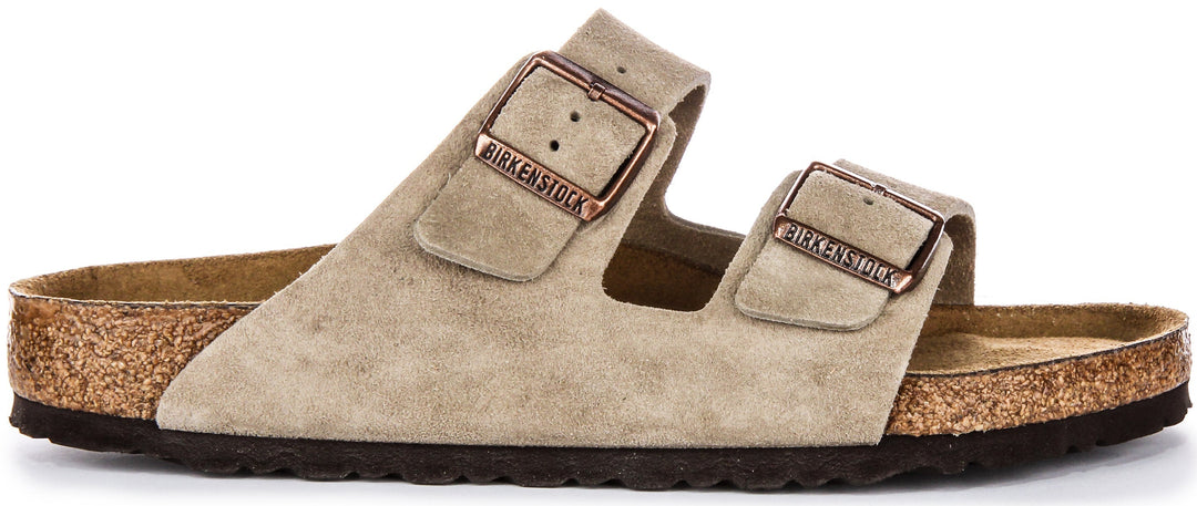 Birkenstock Arizona Sandals | Taupe suede leather - Soft Footbed for Men and Women