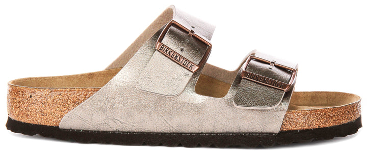 Birkenstock Arizona Sandals | Taupe Birko-Flor for Women - Regular Fit