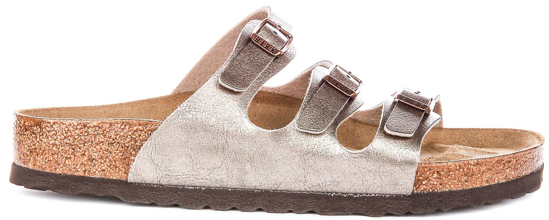 Birkenstock Florida Sandals | Taupe Birko-Flor for Women - Regular Fit
