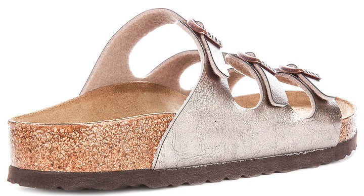 Birkenstock Florida Sandals | Taupe Birko-Flor for Women - Regular Fit