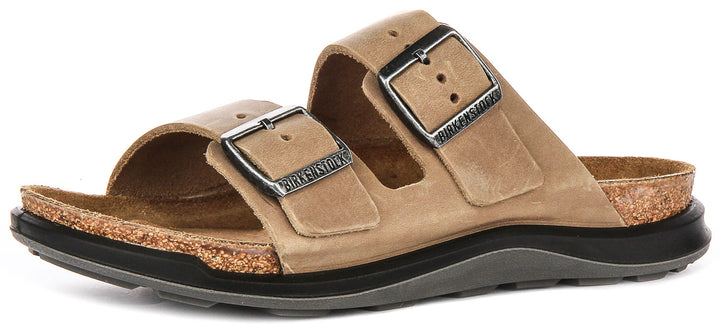 Birkenstock Arizona Sandals | Tobacco genuine leather - Crosstown Sole for Women - Regular Fit