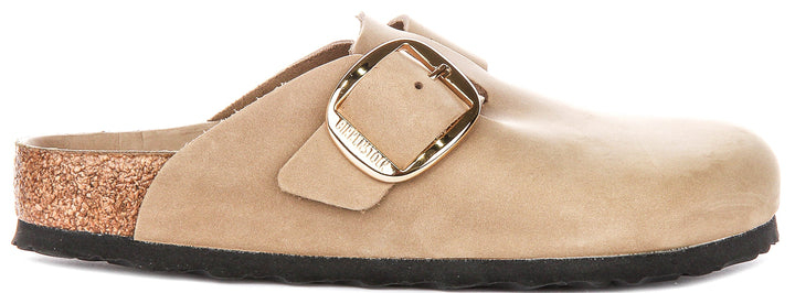 Birkenstock Boston Clogs | Tobacco nubuck leather - Big Buckle for Men and Women - Regular Fit
