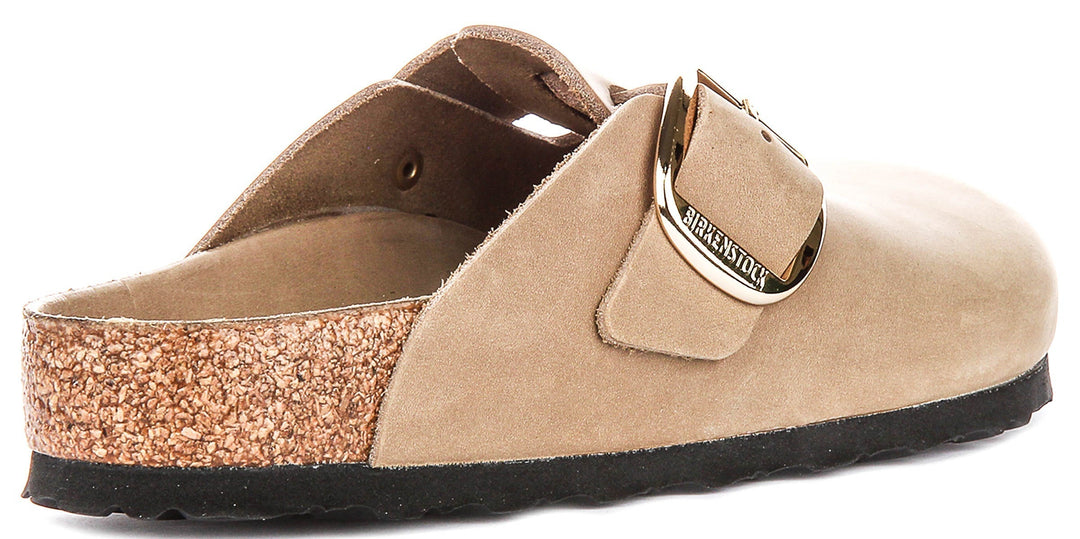 Birkenstock Boston Clogs | Tobacco nubuck leather - Big Buckle for Men and Women - Regular Fit