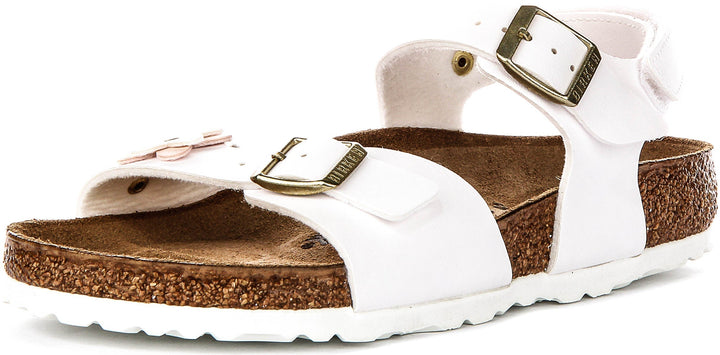Birkenstock Rio Sandals | White signature Birkenstock upper material for Kids - Regular Fit