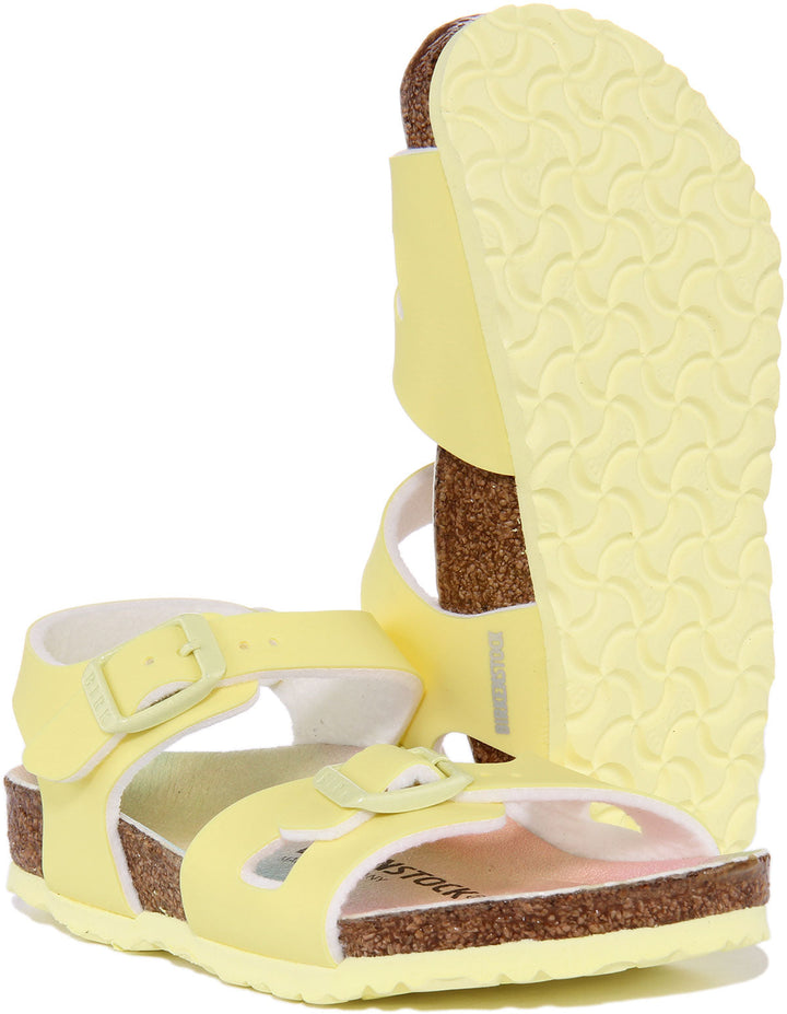 Birkenstock Rio Sandals | Pink Birko-Flor - Metallic Finish for Kids